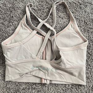 Light pink front zip balance/vitality bra